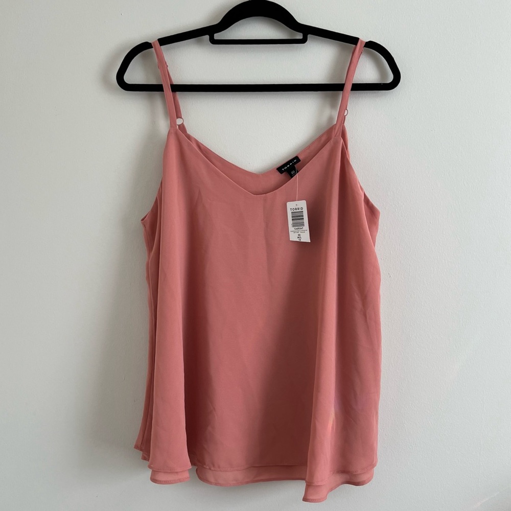 nwt: torrid size 00 layered chiffon swing cami